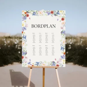 bordplan til brylluppet, konfirmationen, den store fest